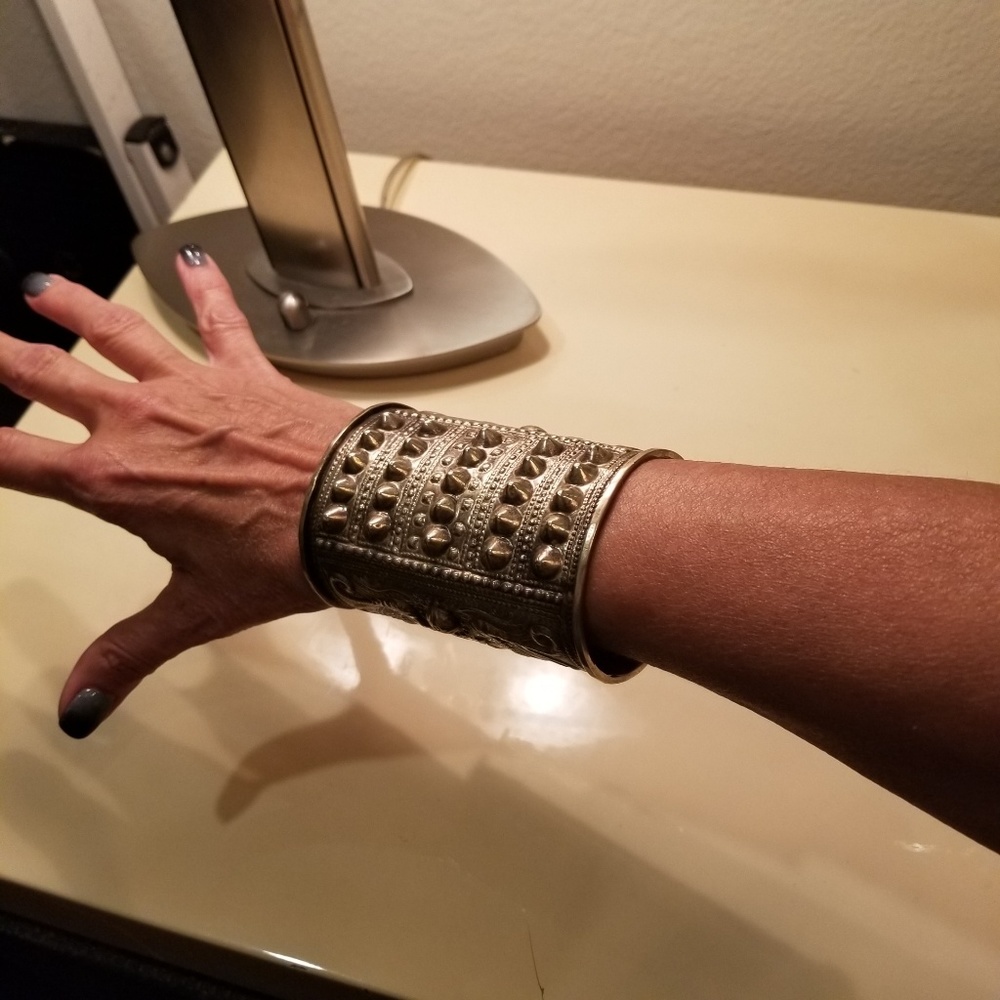 70's Vintage Sterling Phoenix Rising Cuffs - Picture 6 of 8